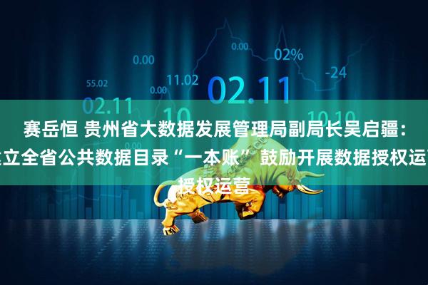 赛岳恒 贵州省大数据发展管理局副局长吴启疆：建立全省公共数据目录“一本账” 鼓励开展数据授权运营